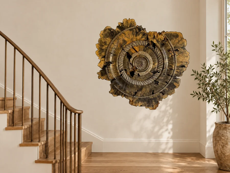 Buckeye Burl in an illustrative home setting