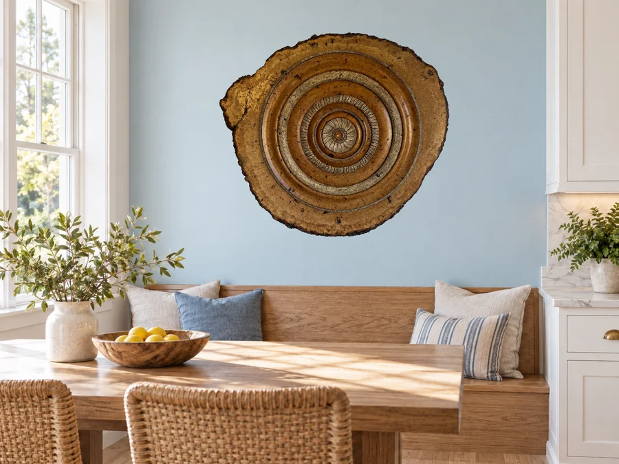 White Oak Burl in an illustrative home setting