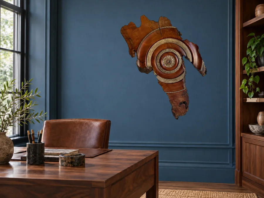 Redwood Burl in an illustrative home setting