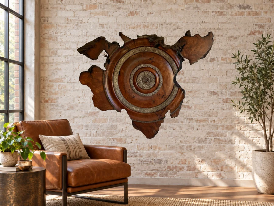 Redwood Burl in an illustrative home setting